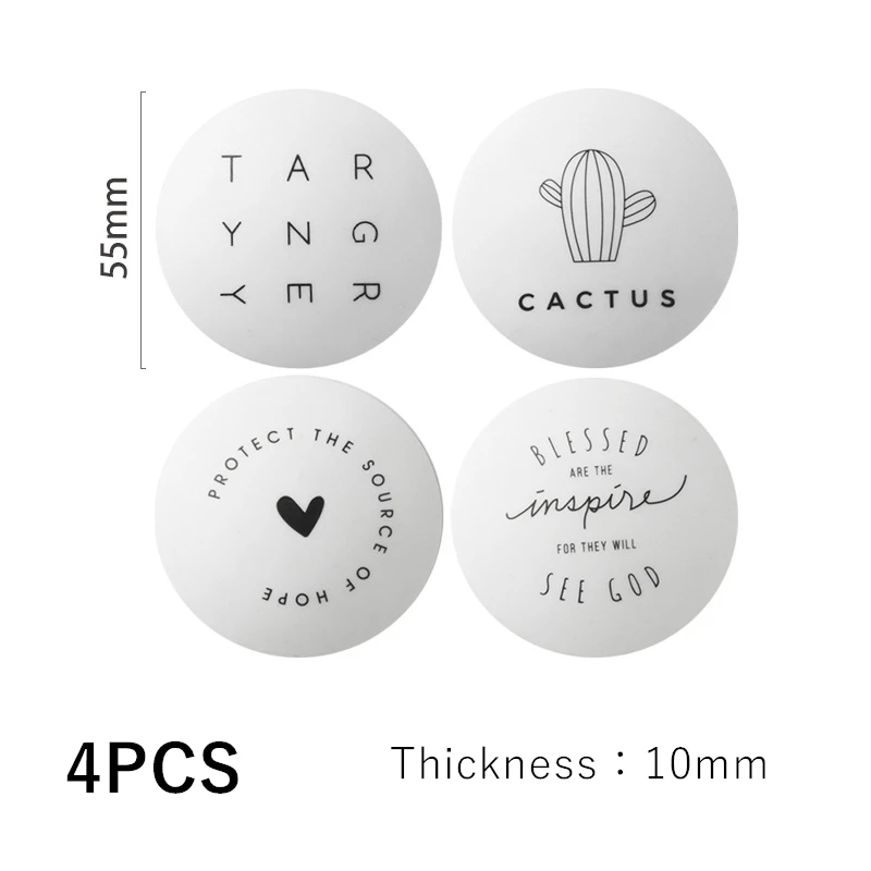 

4PCS Soft Rubber Anti-Collision Pad Self Adhesive Door Stoppers Handle Wall Protector Mute Shockproof Stickers Home Utensils