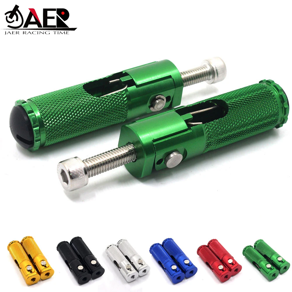 

CNC Aluminum Universal Motorcycle Motor Bike Folding Footrests Footpegs Foot Rests Pegs Rear Pedals Set Parts for Kawasaki