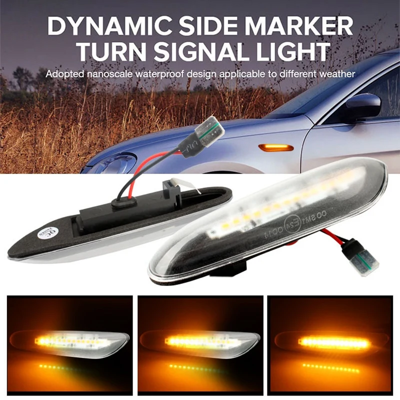 

Новый динамический Светодиодный Боковой габаритный фсветильник рь для BMW 1 3 5 серии E60 E61 E81 E82 E88 E90 E91