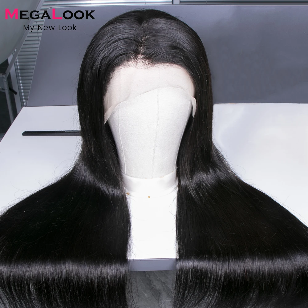 

Парики из человеческих волос на сетке 13x4, парики без клея, прямые человеческие волосы Remy, предварительно выщипанные Детские волосы, плетены...