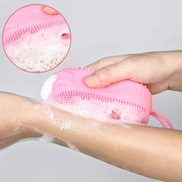 1pc silicone bubble bath brush body scrubber exfoliating bath brush massager skin cleaner wisp for body bathroom accessory