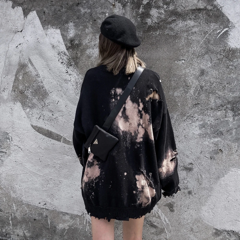 Женский Готический свитер с длинным рукавом большие размеры