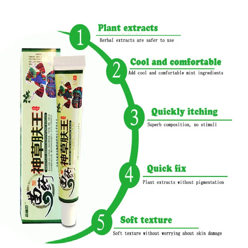 

Natural Herbal Creams Body Psoriasis Cream Perfect For Dermatitis and Eczema Pruritus Psoriasis Skin Problem Plaster