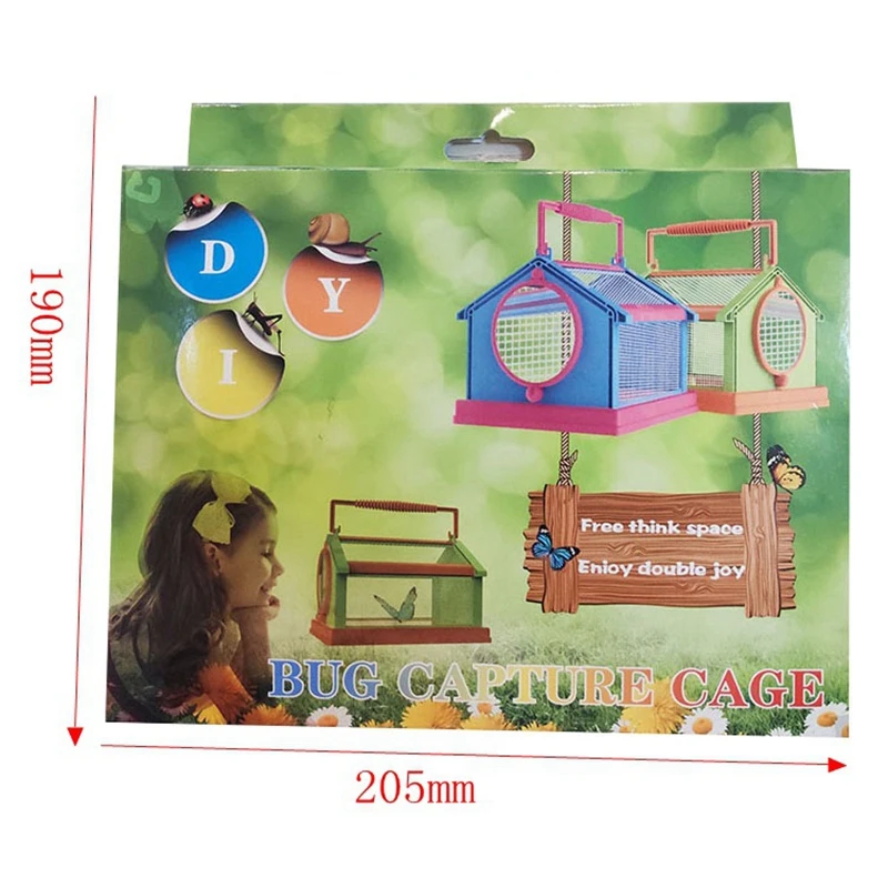 

DIY Insect Observation Cage House Bug Catcher Case Kit for Kids Science Nature Exploration Toy (Green)