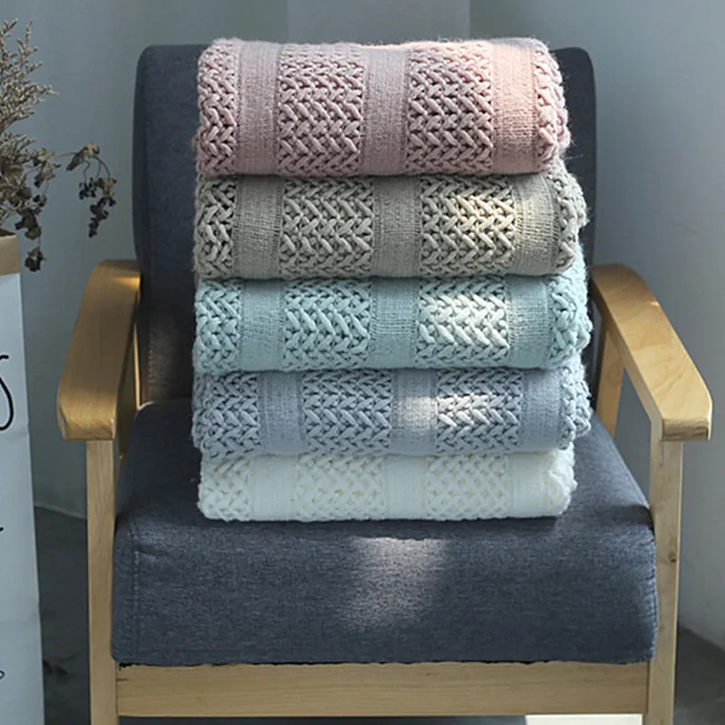 Розовое трикотажное дорожное одеяло с ушками пшеницы серое синее хаки бежевое