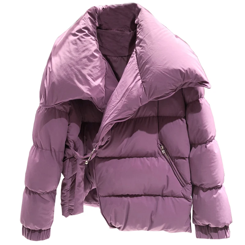 Мягкое пуховое пальто зимнее роскошное теплое из 90% натурального утиного пуха