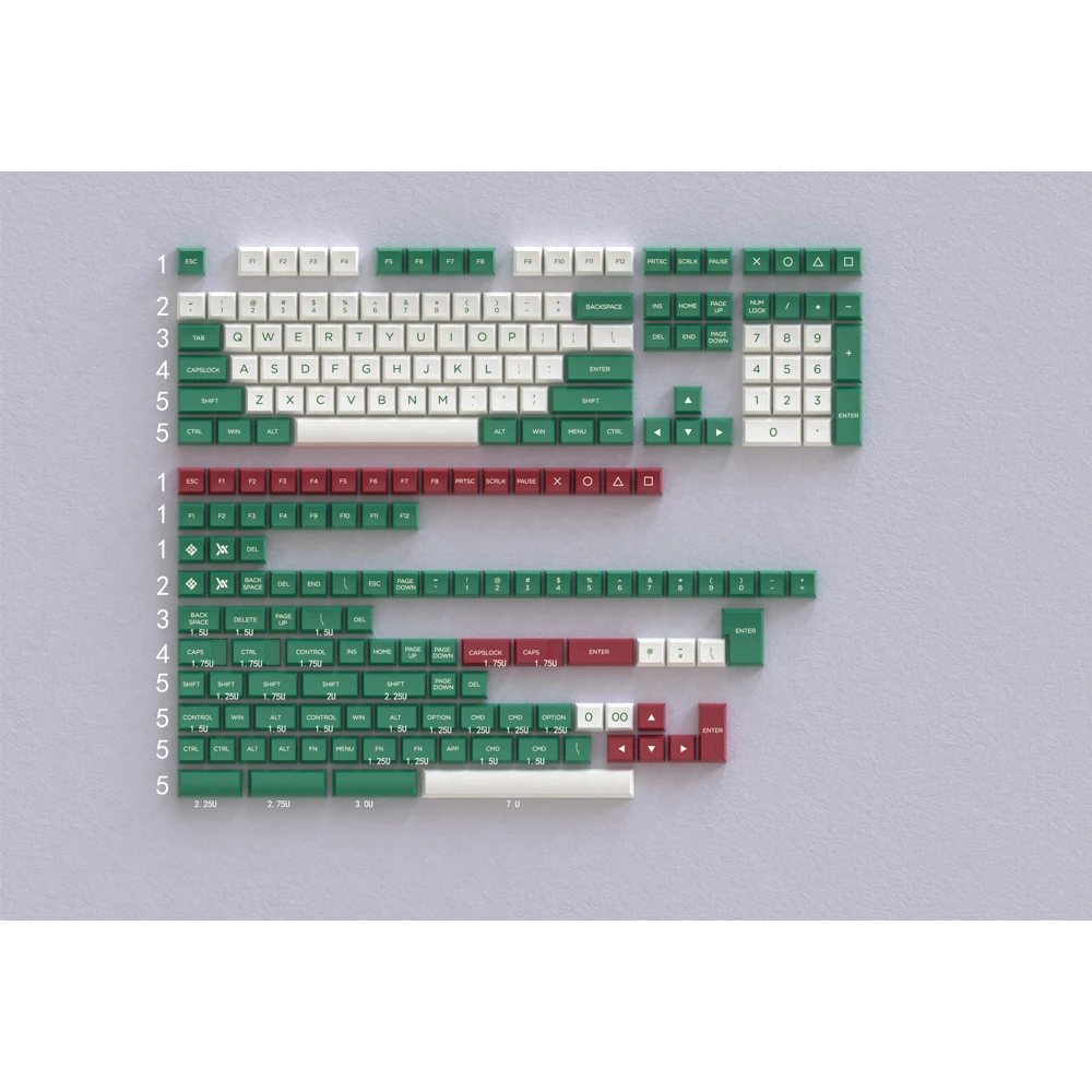 MP Green camp KEYCAPS OSA PBT DOUBLE SHOT Keycap FOR Cherry MX switch keycaps for Wired USB Mechanical Gaming keyboard