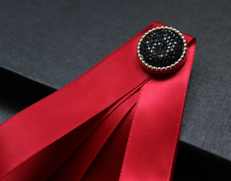 i-Remiel New Fashion Rhinestone School Uniform Bow Tie for Girl Boy Dress Bowtie Lapel Pin Badge Shirt Collar Accessories
