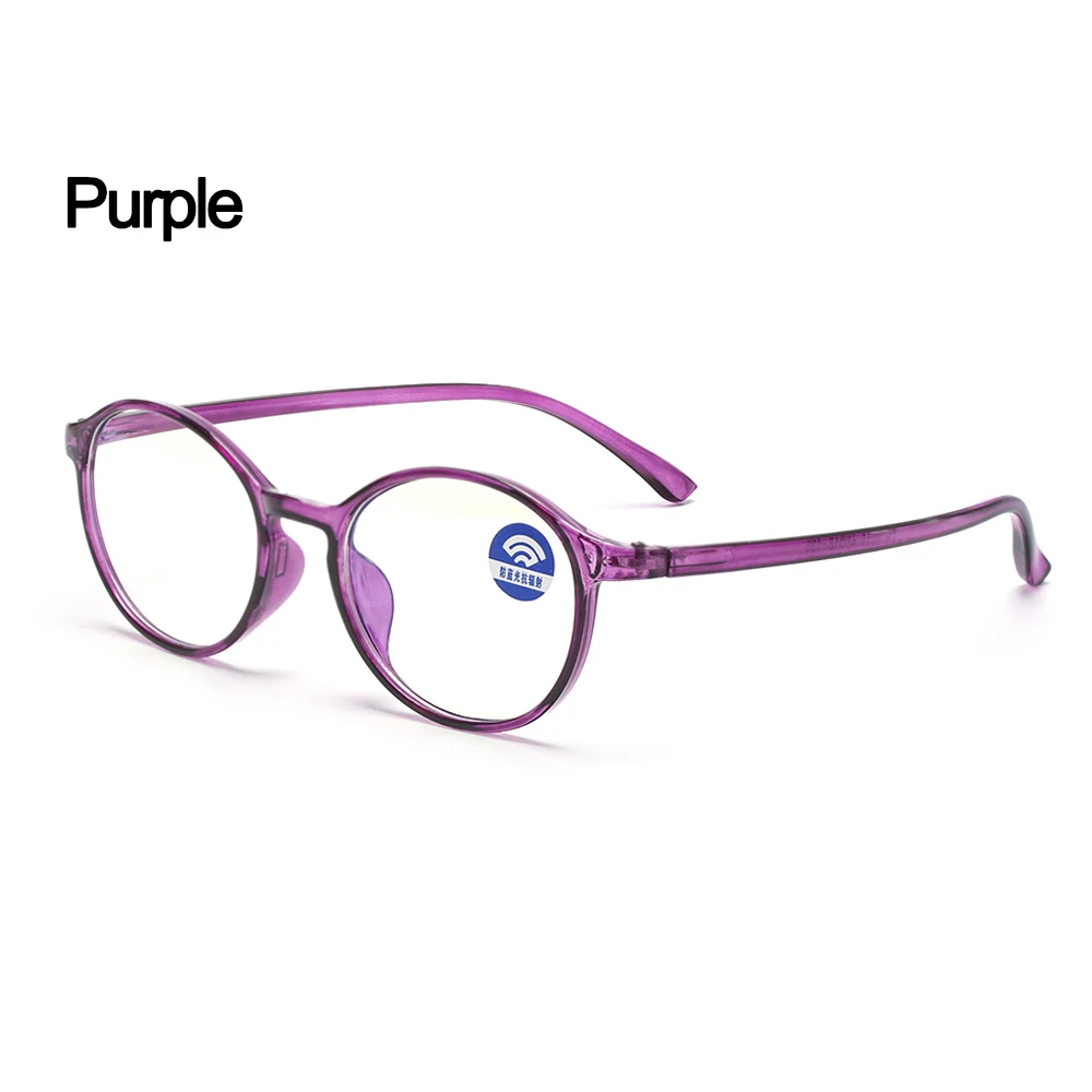 2-Purple 1 шт., унисекс, анти-голубые лучи, компьютерные очки, глаза, радиационная защита, очки, анти-УФ, плоские зеркальные очки, PC очки - Frame Color: 2-Purple