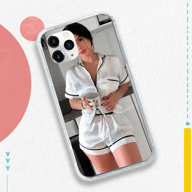 Прозрачный мягкий чехол для телефона со знаменитой звездой Kendall Jenner iphone 12 11 13 7 8 6 s