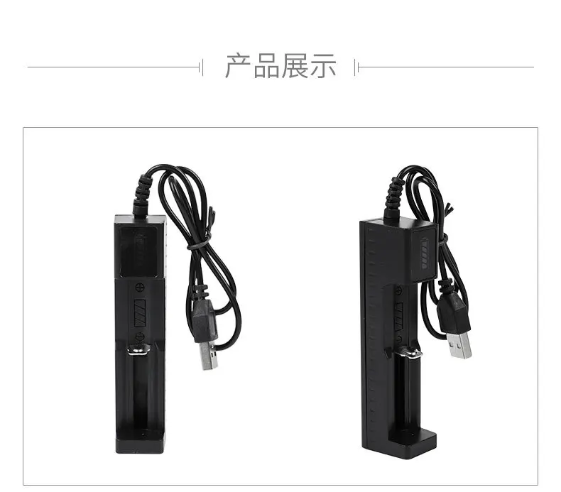 

Universal 1 Slot 18650 Battery Charger LED Smart Quick Charging USB Rechargeable Lithium Battery Charger Dock Station Cradle