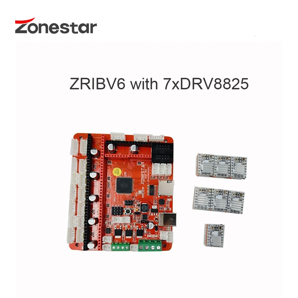 ZONESTAR, Новейшая Плата управления 3d-принтером, материнская плата ZRIBV6, контрольный Лер, совместимый с Ramps V1.4 ATMEGA2560, четыре экструдера