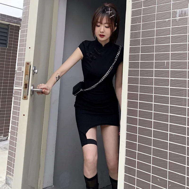 Женское винтажное платье-Ципао с коротким рукавом и поясом | Женская одежда