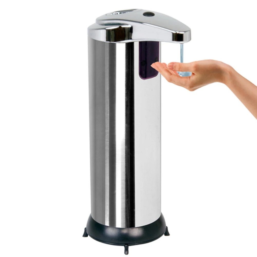 

250ML Automatic Soap Dispenser Infrared Sensor Motion Bathroom Dispenser Smart Touchless Liquid Stainless Steel Soap Dispenser S