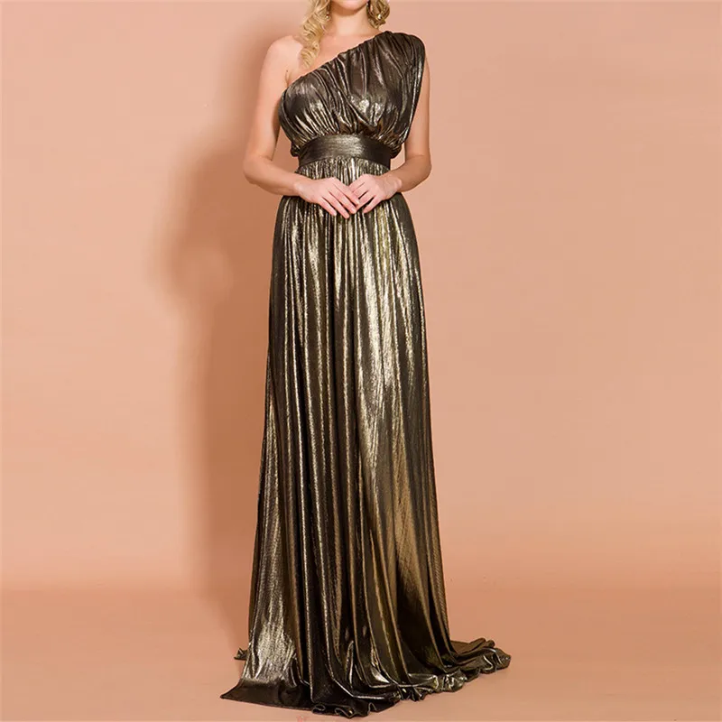 Женское асимметричное платье Yesexy однотонное макси с высоким разрезом без