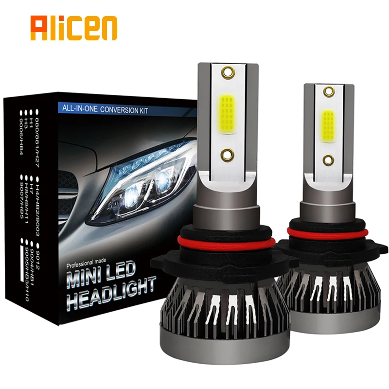 Автомобисветильник фара, мини-лампа H4 светодиодный ные лампы H11 LED H7 H1 комплект фар 9005 HB3 9006 HB4 6000k противотумансветильник 12 В Светодиодная лампа 36 Вт 8000LM