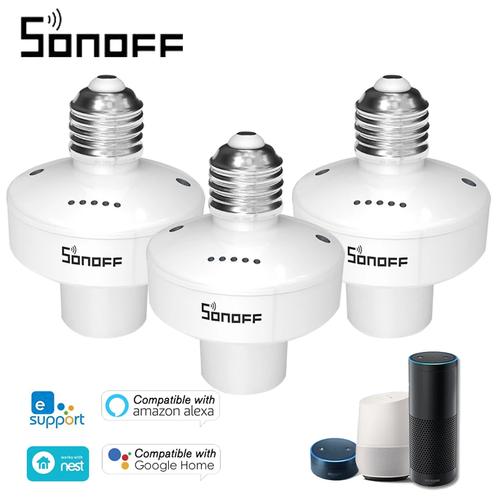 Умный держатель лампы SONOFF SlampherR2 с Wi Fi 433 МГц 3 шт.|Модули для умного дома| |