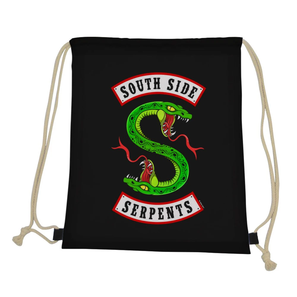 ThiKin Gym Sack Riverdale Southside Serpents Men Drawstring Bag 3D Cartoon Anime Print Casual String Shoulder Backpack | Багаж и сумки