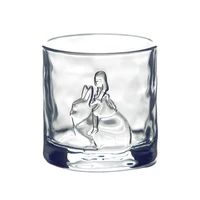 fairy tale amber transparent relief glass cup red wine whiskey juice water drinking bar hotel party home drinkware gifts