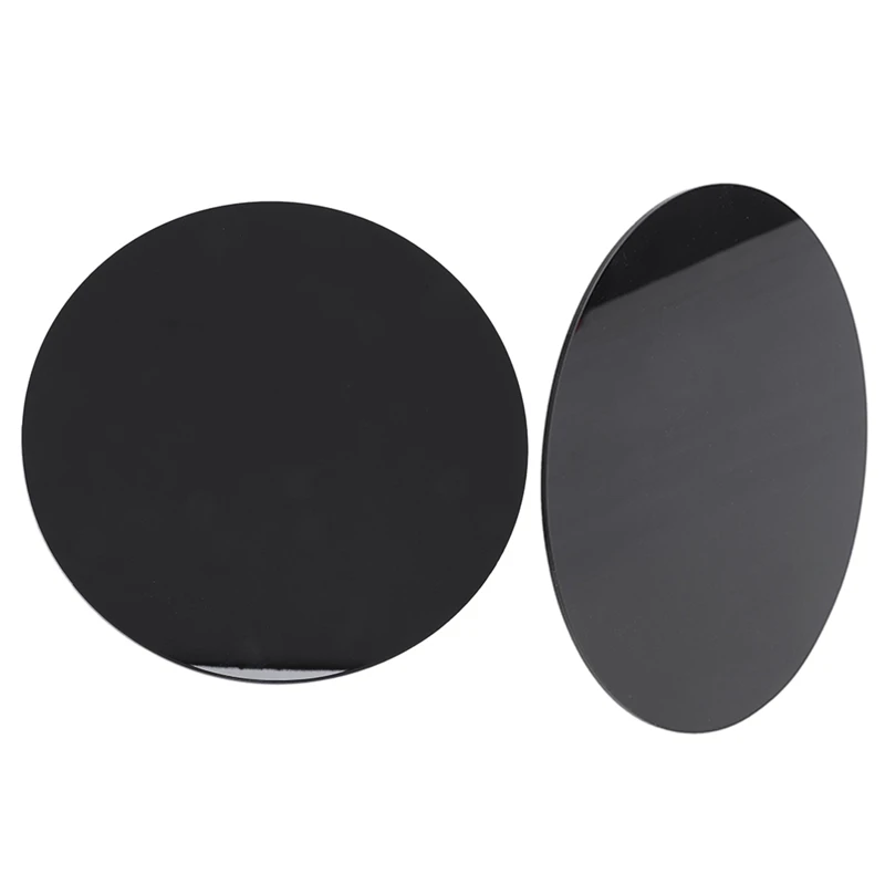 

2Pcs Black 3Mm Acrylic Plastic Circular Plate Cutting Round Mirror - Diameter 200Mm & Diameter 100Mm