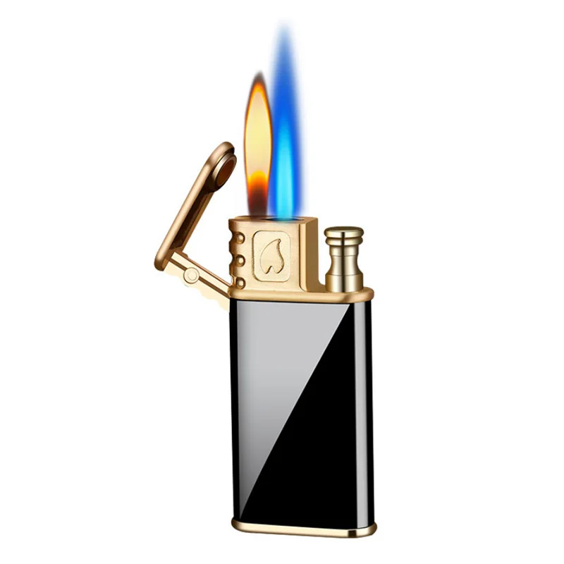 Dropshipping Fornecedores Creative Double-Fire Model Lighter Classic Fashionable Outdoor Fire Starter Blue Flame Ensendedores | Дом и сад