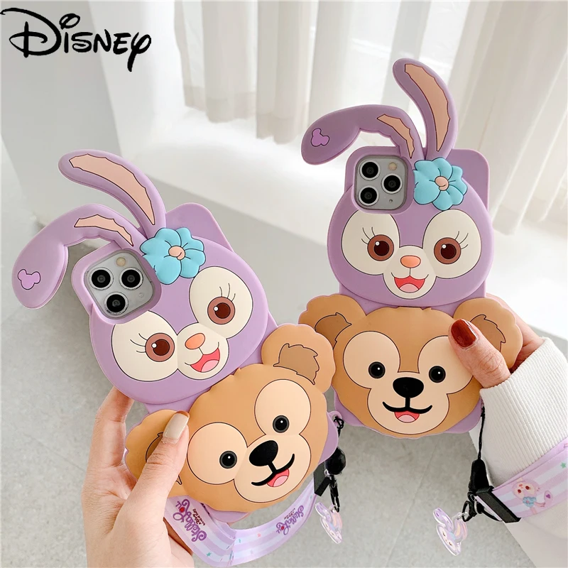

Disney Cartoon cute Star Delu Phone Case with Lanyard for iPhone12pro/11pro/12promax/7p/8p/se/xr/xs/xsmax/6s/Girls Phone Cover