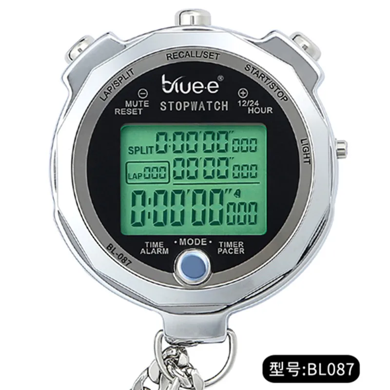 Металлический светящийся цифровой секундомер игра выделенная область бег спорт