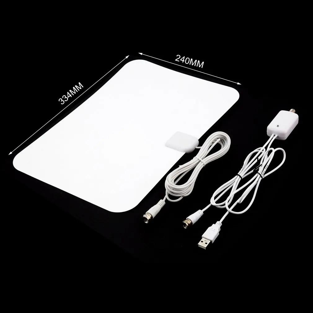 

Hot Sale 80miles Reception Range Freeview Indoor Aerial HD Digital Television Rectangle Antenna with HDTV027 Amplifier Booster