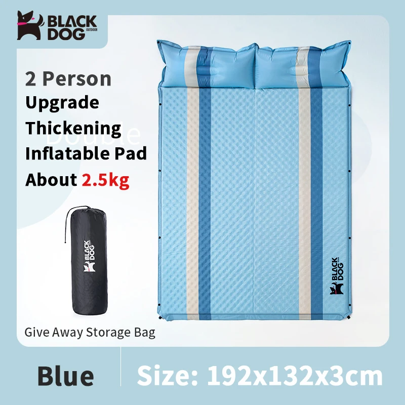 

Naturehike-BLACKDOG Spliceable 1/2 человек Губка спящий коврик ПВХ уплотненный Автоматический надувной коврик с подушкой лагерь палатки Nap