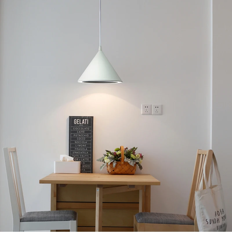 Nordic Bedroom Bedside Pendant Lights Minimalist Colorful Round Long Line Lighting Aluminum Restaurant Cafe Bar Hotel Droplight | Лампы и