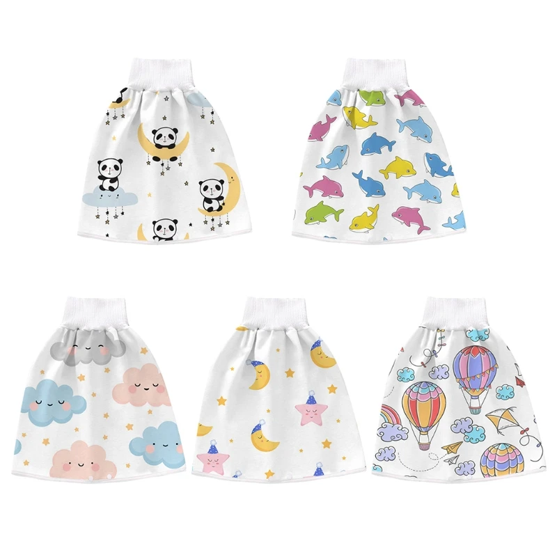 

2 in 1 Baby Diaper Skirt Pure Cotton High Waist Waterproof Training Pants Shorts