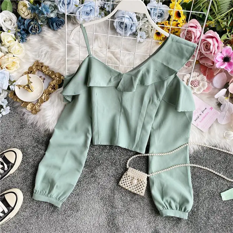 

Stylish Solid Shirts Women's Full Sleeve Blouse 2021 Casual Blouse Female Shirt