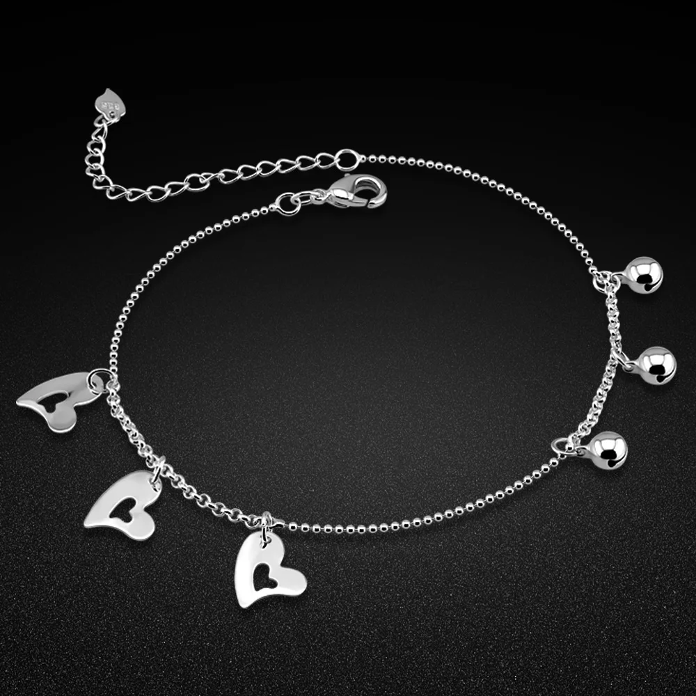 Женский ножной браслет из серебра 925 пробы украшения для ног настоящего не