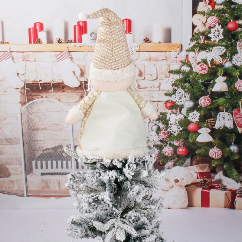 Рождественская елка Топпер чехол Санта Клаус Снеговик украшения для дома