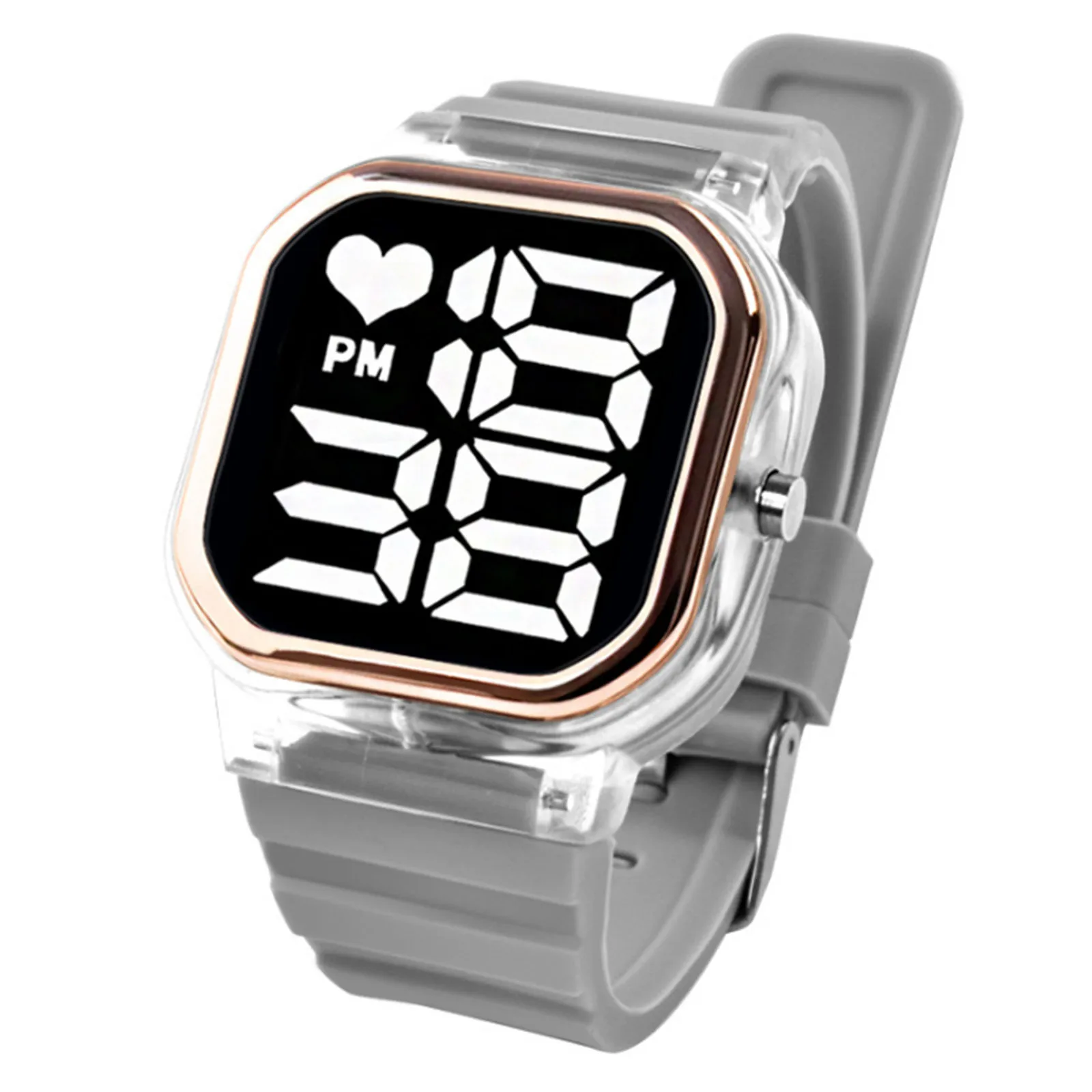 Часы светодиодные силиконовые в повседневном стиле для женщин наручные