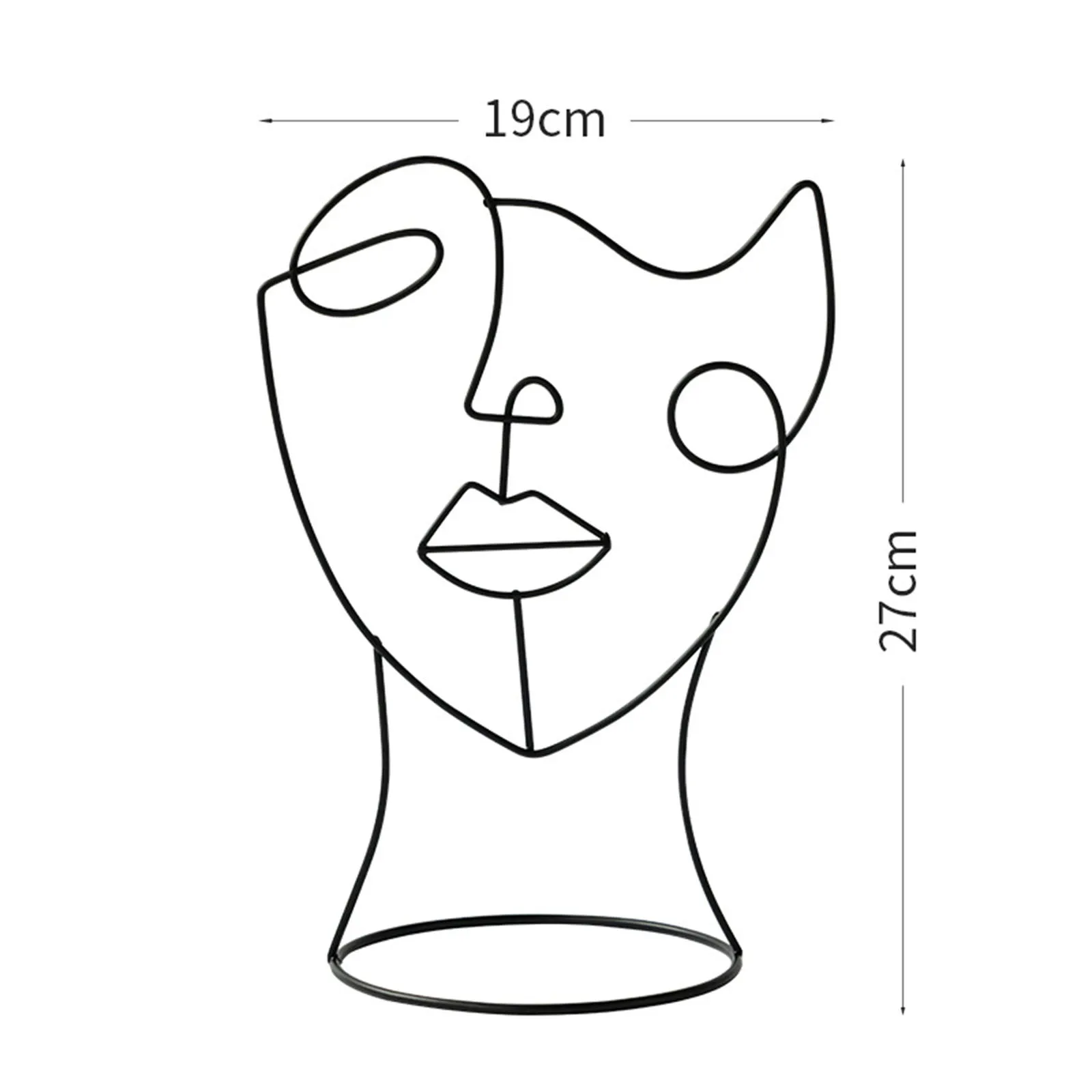 

Abstract Character Sculpture Decor Metal Lines Handmade Figurines Desktop Art Figure Furnishings Homestay Creative Decoration