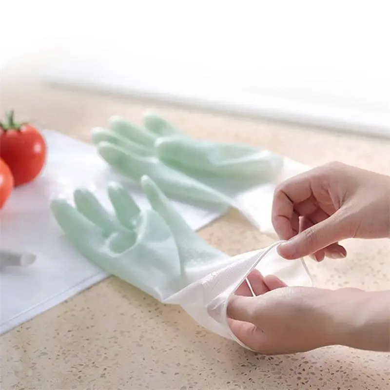 

Female waterproof rubber latex dishwashing gloves kitchen durable cleaning housework chores dishwashing tools 2021 New