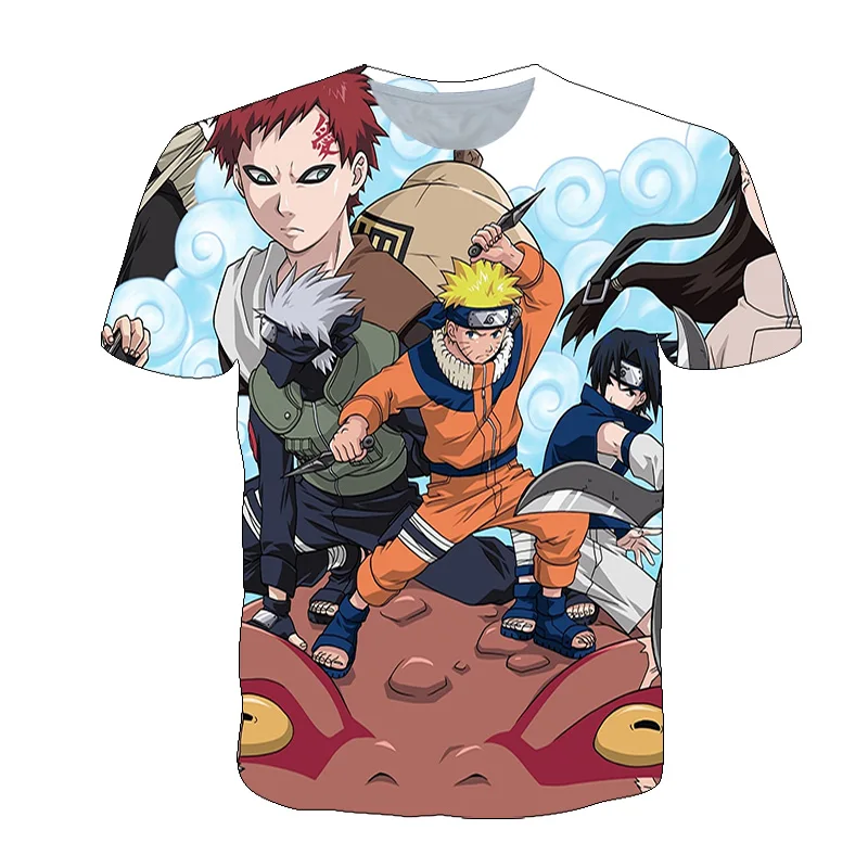

3D Printed Japan Anime Boy TShirt Funny Ninja Cartoon Summer Wear Fashion Girls Short-Sleeve Tees Children's Clothing Tops 4-14T