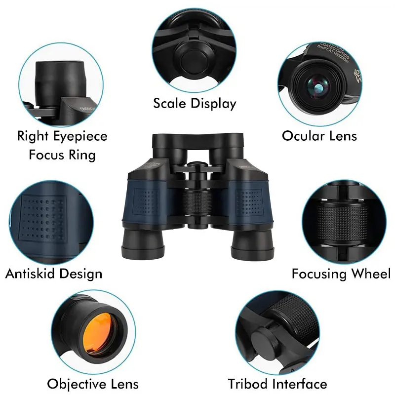 Телескоп высокой четкости 60X60 мощный оптический бинокль ночного видения уличный