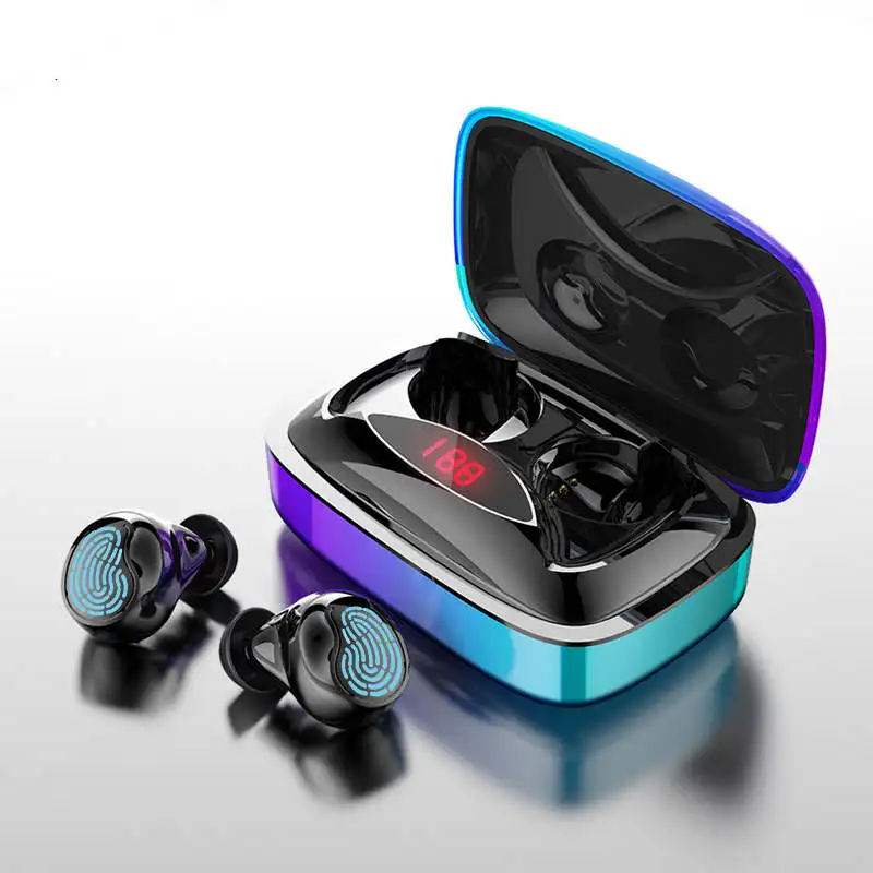 IPX7 водонепроницаемые TWS настоящие беспроводные bluetooth-наушники с HD микрофоном CVC8.0 шумоподавление HIFI двойная музыкальная игровая гарнитура - Цвет: E