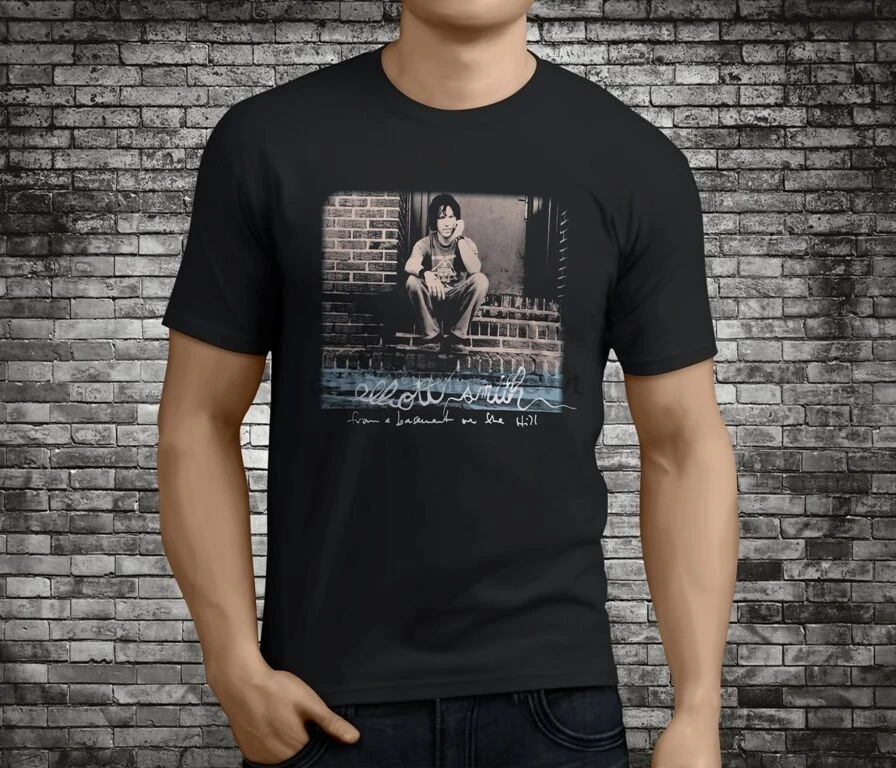 Новинка Черный Альбом Эллиот Смит известный певец музыкальная футболка размер