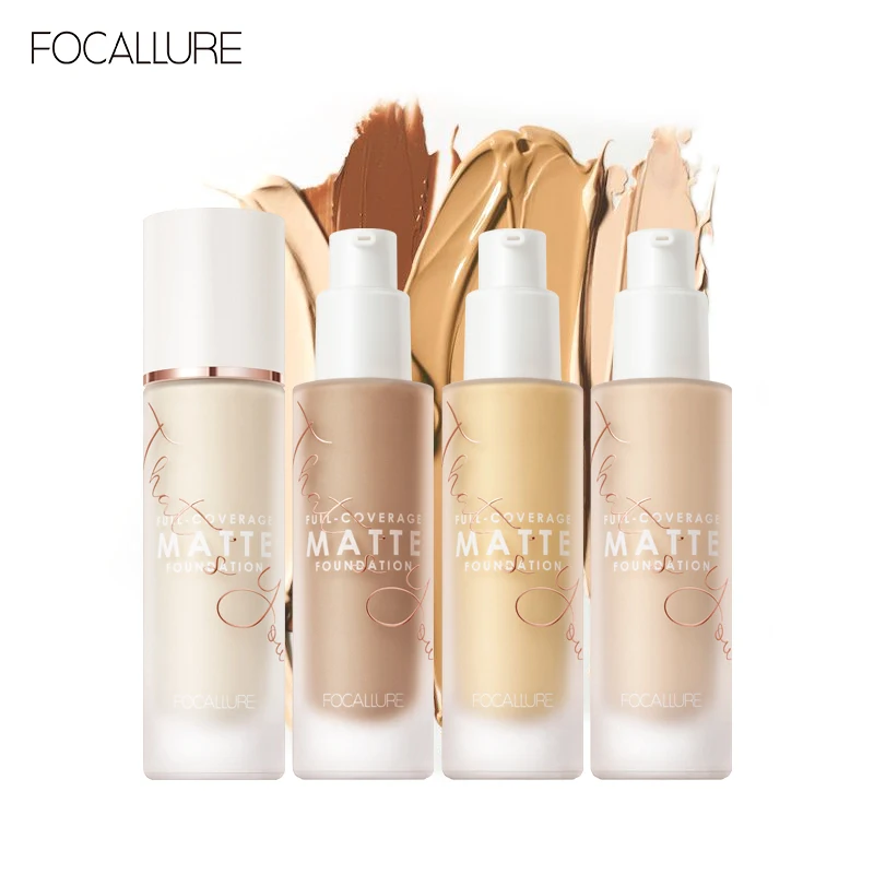 FOCALLURE Covermax тональный жидкий консилер водостойкая база для макияжа полное покрытие 20 оттенков матовая кремовая косметика - изображение