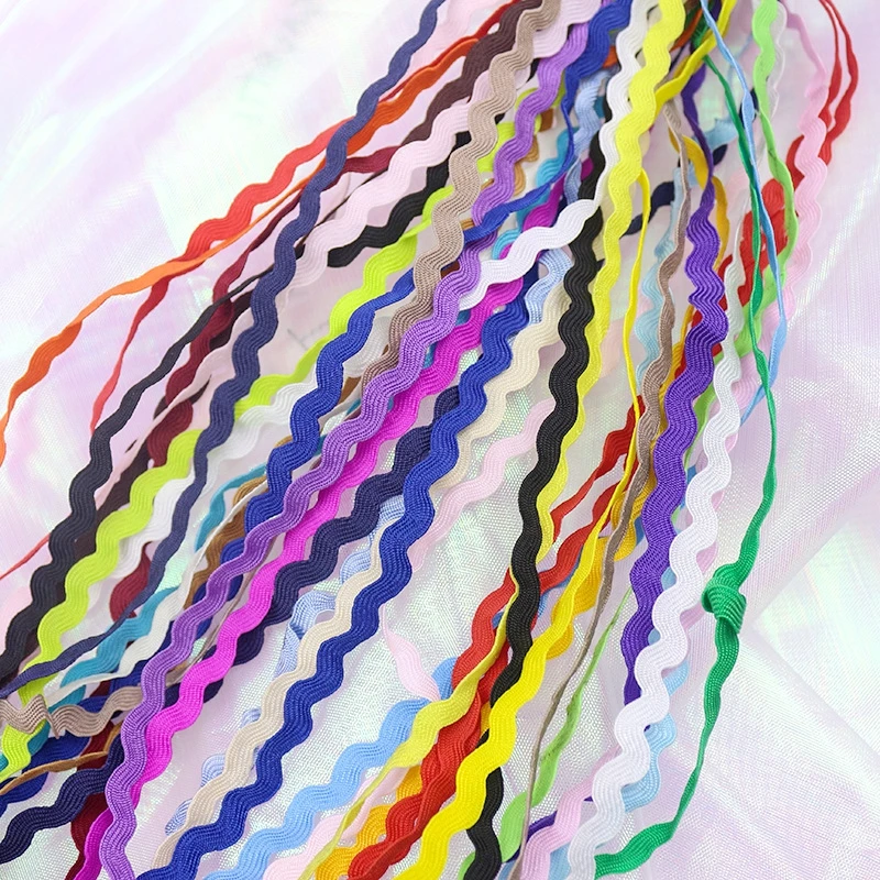 5 мм кривой кружевной отделкой волнистые ленты костюмной ткани сороконожка