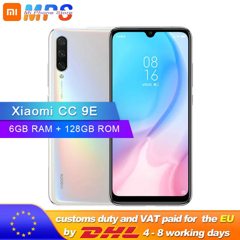 Xiaomi mi CC 9 E mi CC9E 6 GB 128 GB мобильный телефон Snapdragon 665 Octa Core 6,08" 48MP Тройная камера 4030 mAh отпечаток пальца