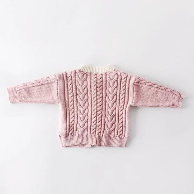 Новый модный свитер для маленьких девочек однотонный вязаный высокого качества