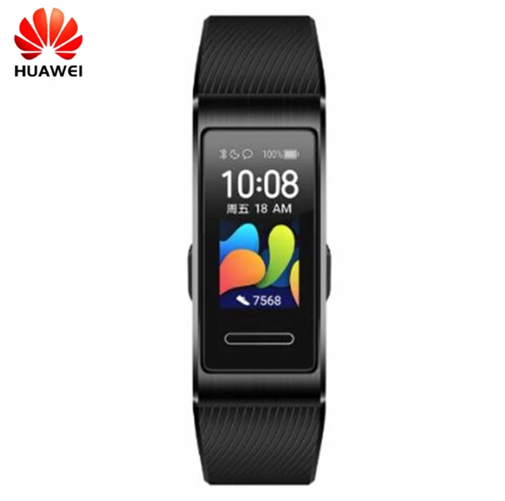 Оригинальный Смарт браслет Huawei Band 4 Pro GPS с металлической рамкой и цветным
