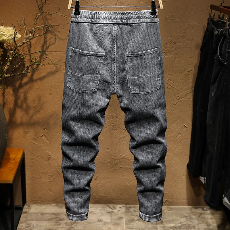 KSTUN/мужские джинсы в японском стиле серые Стрейчевые повседневные джинсовые