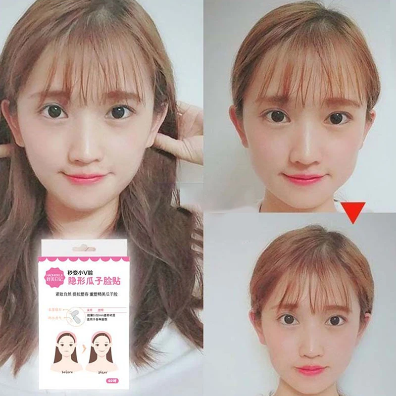 

40Pcs Face Lift Stickers Invisible Waterproof Line Thin Facial Line V-Shape Face New