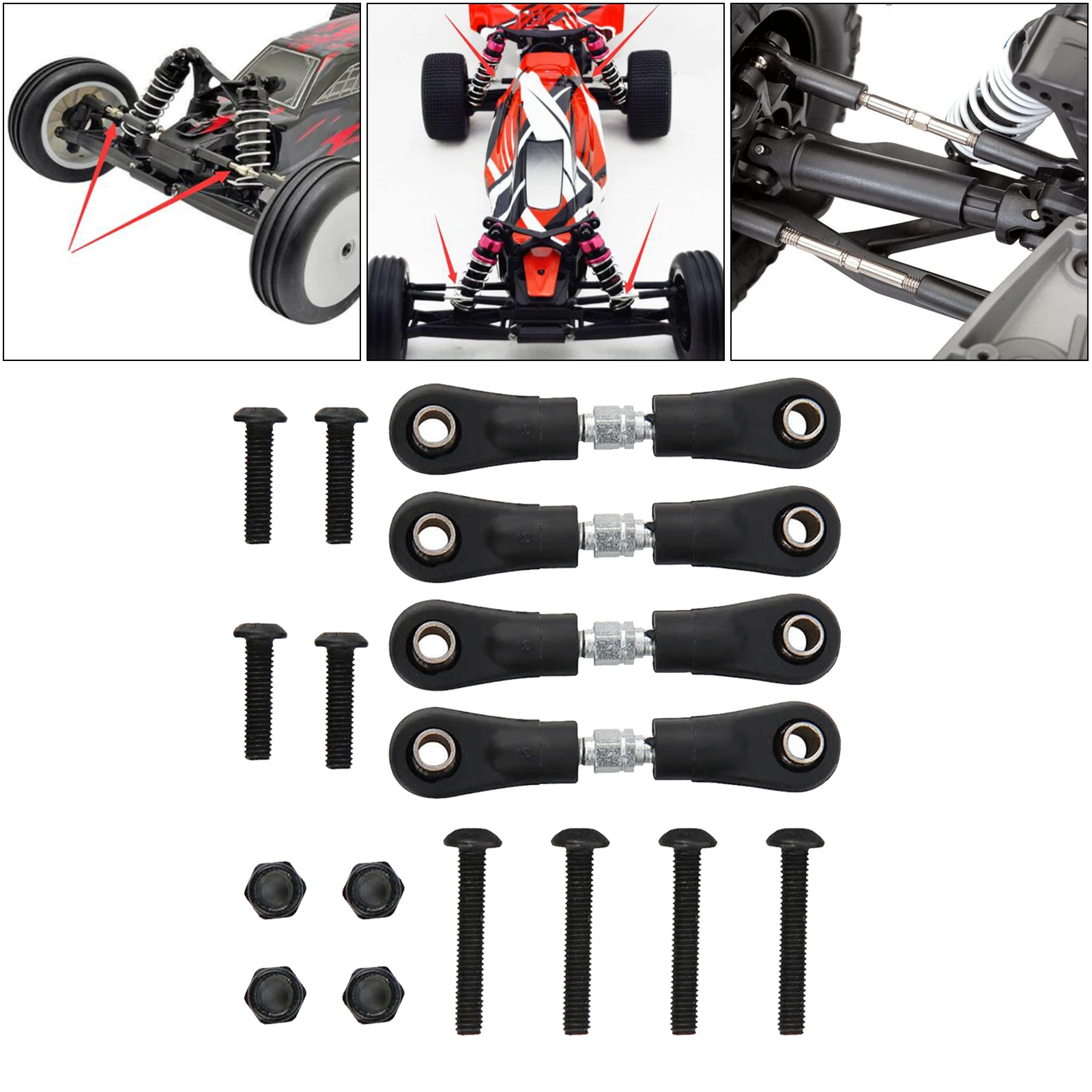 

Upgraded Alloy RC Steering Rod Servo Link for HSP HPI 1:10 Truck Model Parts