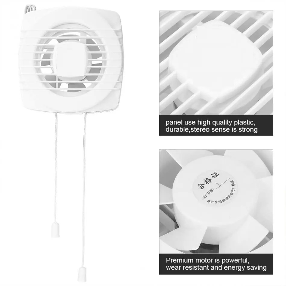 

220v 8 Inch 6 Inch Exhaust Fan Toilet Kitchen Bathroom Hanging Wall Ventilator Extractor Exhaust Fans
